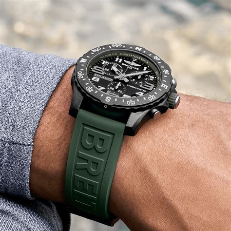 breitling green rubber strap|genuine breitling watch straps.